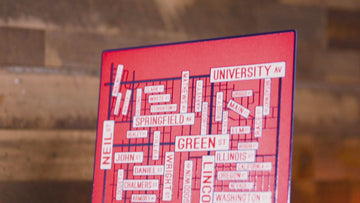 Champaign Urbana, Illinois School Street Poster Single Layer Metal Wall Art