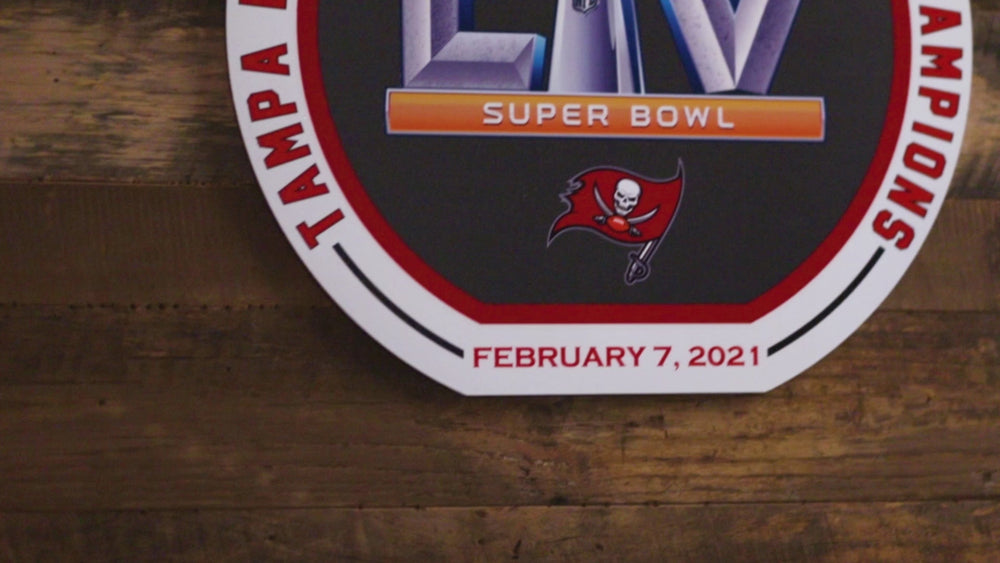 VARSITY Collection- SINGLE Layer Super Bowl LV Tampa Bay Buccaneers Metal Wall Art