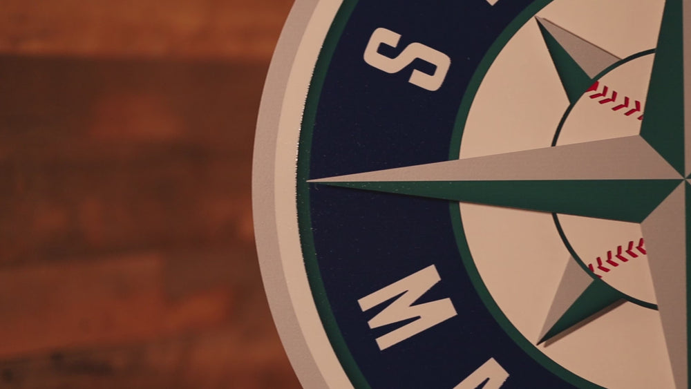 Seattle Mariners Crest 3D Metal Wall Art