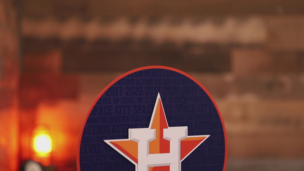 Houston Astros CRAFT SERIES 3D Embossed Metal Wall Art