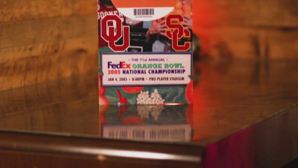 USC Trojans 2005 National Championship Ticket Stub Single Layer Metal Wall Art