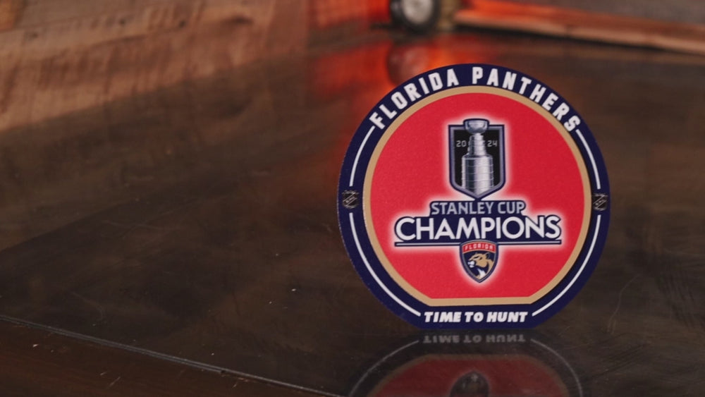 8" Florida Panthers 2024 Stanley Cup Champions "Double Play" On the Shelf or on the Wall Art