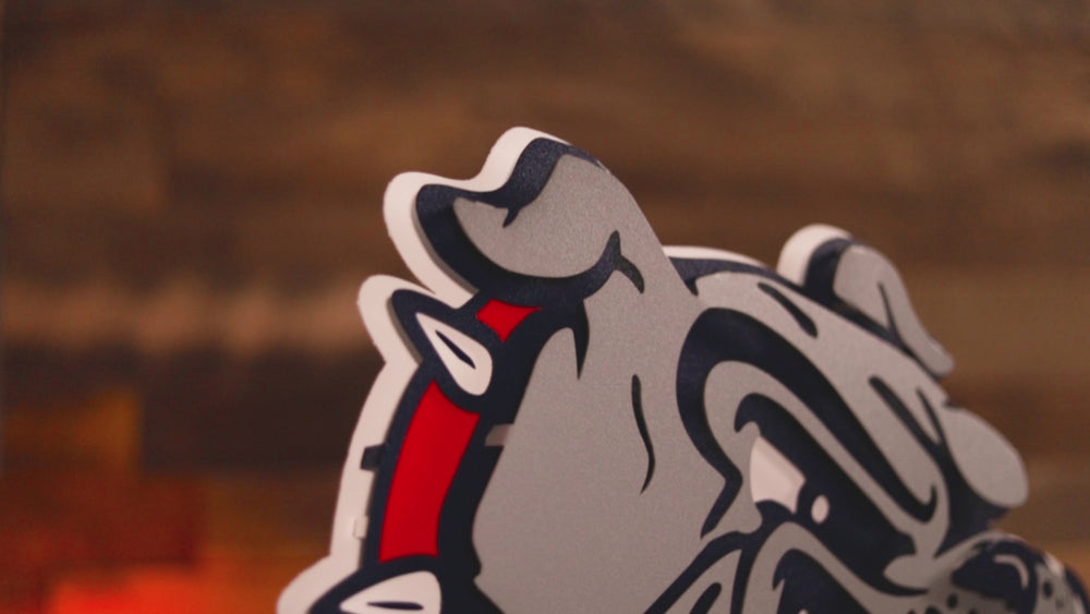Gonzaga Bulldog 3D Vintage Metal Wall Art