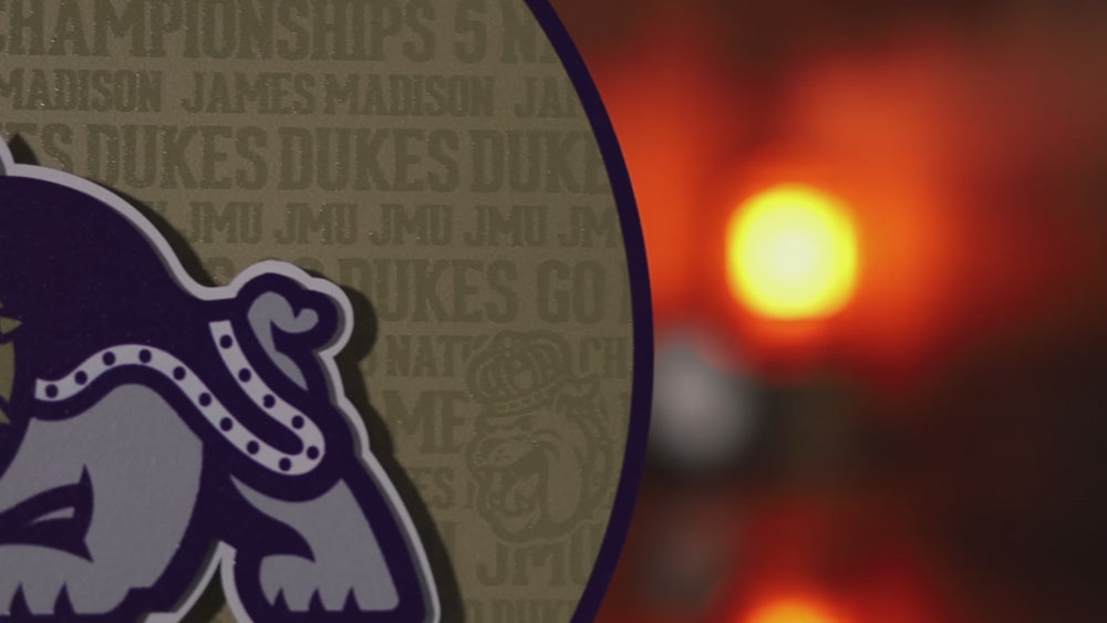JMU Dukes CRAFT SERIES 3D Embossed Metal Wall Art