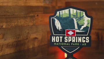 Hot Springs National Park Badge 3D Metal Wall Art