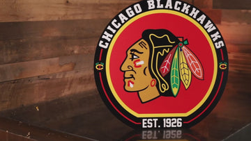 VARSITY Collection- SINGLE layer Chicago Blackhawks Metal Wall Art