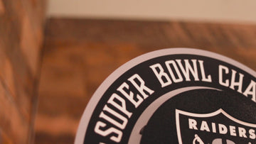 Las Vegas Raiders DYNASTY - Super Bowl Wins w/ Replaceable Icon Plate 3D Vintage Metal Wall Art