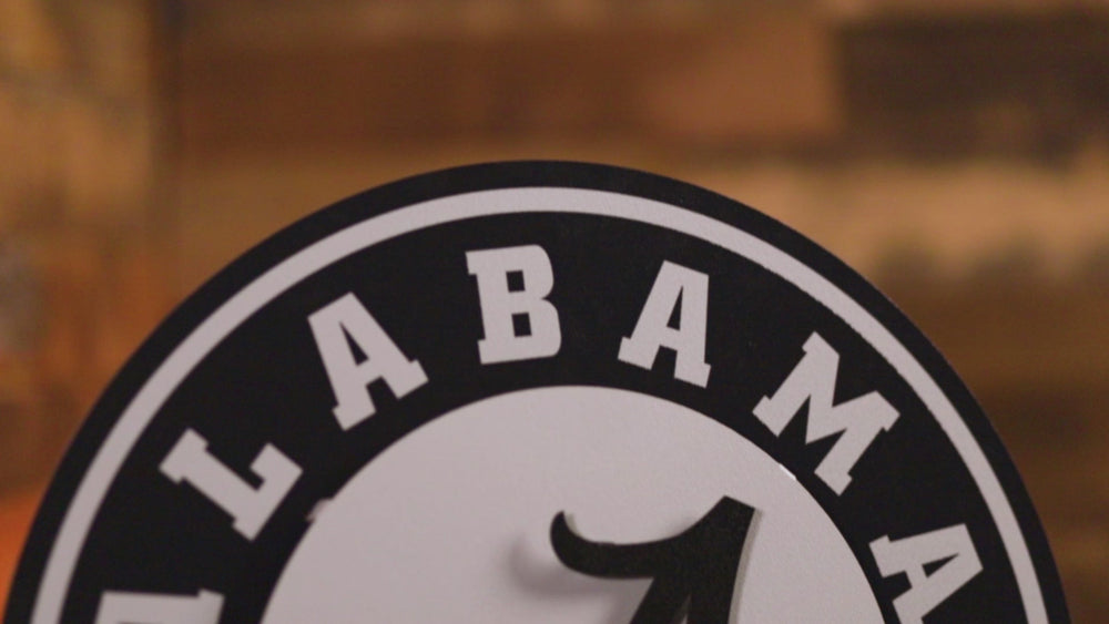 MONOCHROME - Alabama Crimson Tide 3D Vintage Metal Wall Art