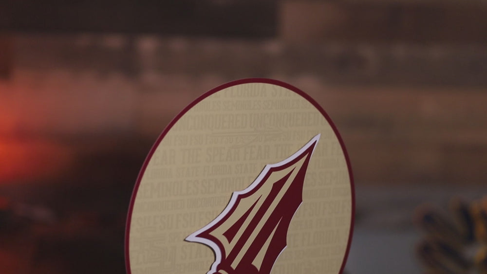 Florida State Seminoles CRAFT SERIES 3D Vintage Metal Wall Art