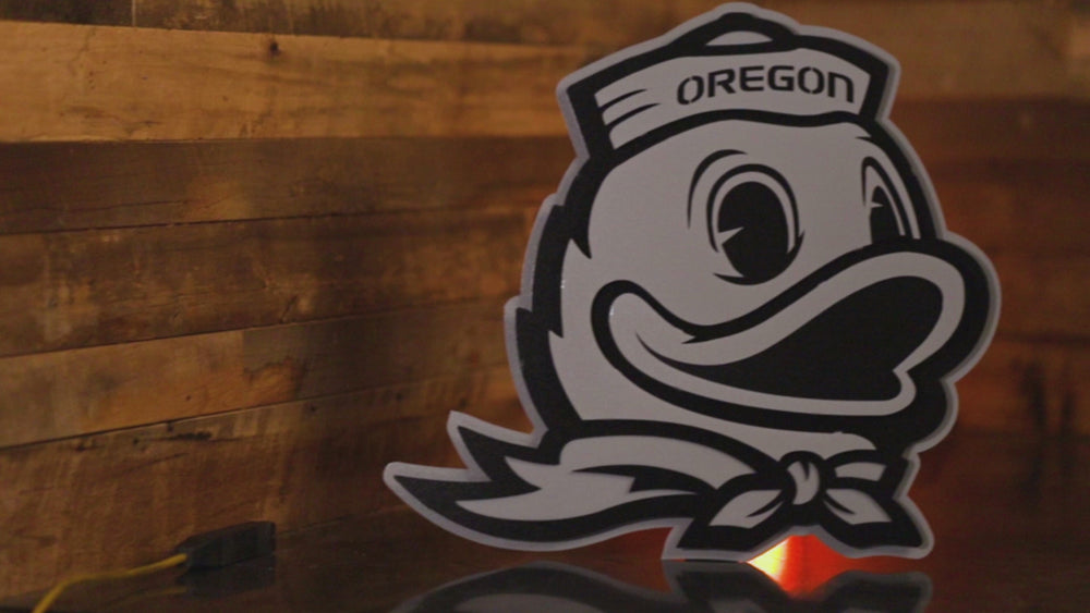 MONOCHROME - Oregon Ducks 3D Vintage Metal Wall Art
