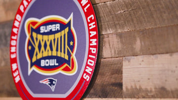 VARSITY Collection- Single Layer New England Patriots Super Bowl XXXVIII Metal Wall Art