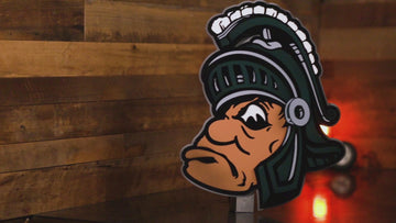Michigan State " Gruff Sparty" 3D Vintage Metal Wall Art