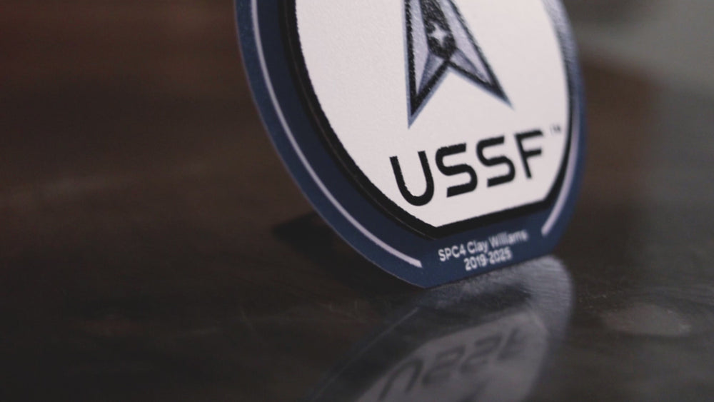 United States Space Force "Double Play" On the Shelf or on the Wall Art