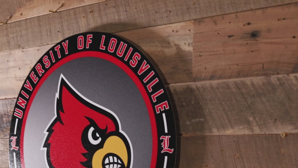 VARSITY Collection- SINGLE Layer Louisville Cardinals Metal Wall Art