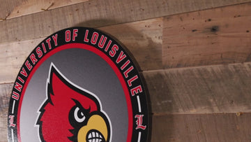VARSITY Collection- SINGLE Layer Louisville Cardinals Metal Wall Art