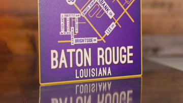 Baton Rouge, Louisiana School Street Poster Single Layer Metal Wall Art
