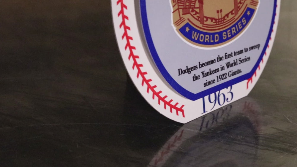 Los Angeles Dodgers 1963 World Series "Double Play" On the Shelf or on the Wall Art