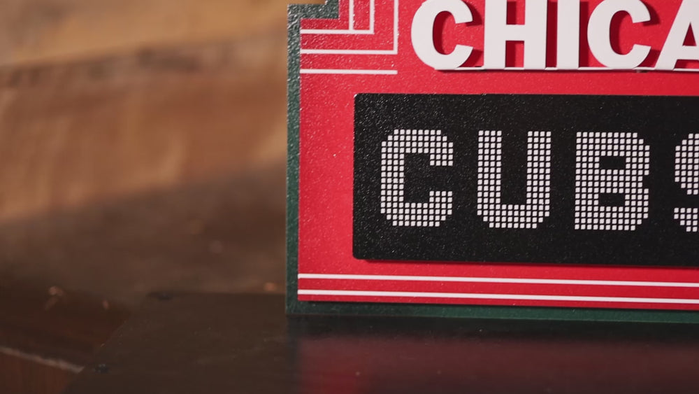 Chicago Cubs Wrigley Field Marquee Metal Wall Art
