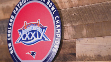 VARSITY Collection- Single Layer New England Patriots Super Bowl XXXIX Metal Wall Art