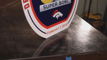 VARSITY Collection- SINGLE Layer Denver Broncos Super Bowl 50 Metal Wall Art