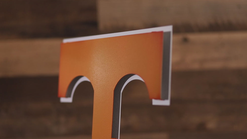 Tennessee Volunteers "T" 3D Vintage Metal Wall Art