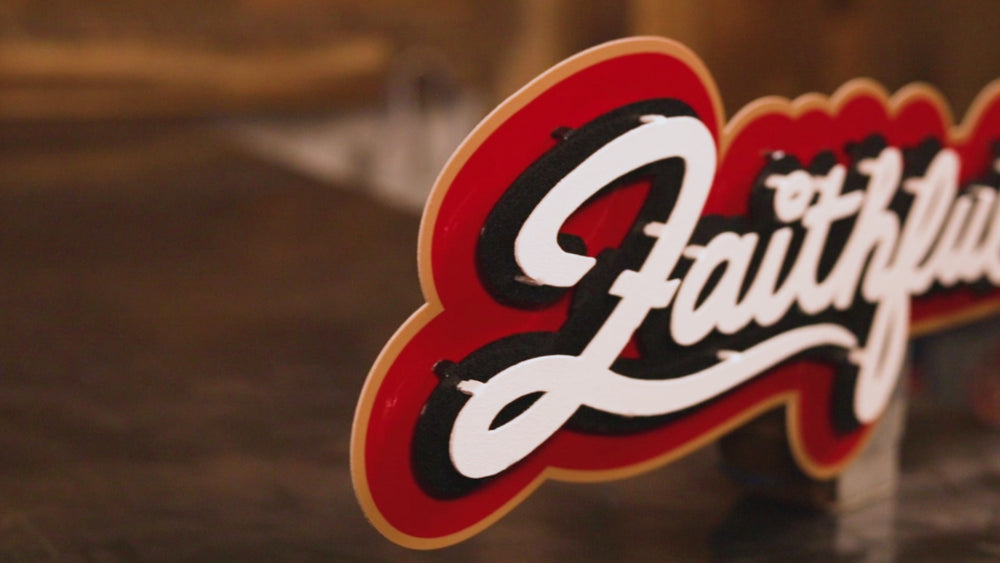 San Francisco 49ers - Hex Head EXCLUSIVE "Faithful" Wordmark 3D Metal Wall Art