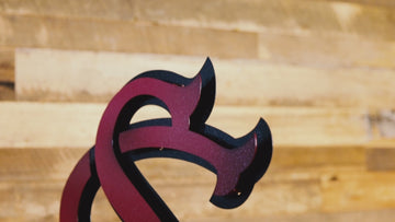 South Carolina Baseball Logo 3D Vintage Metal Wall Art