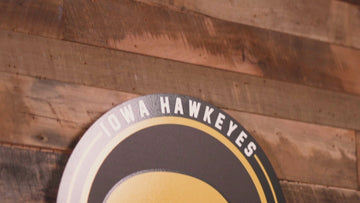 VARSITY Collection- SINGLE Layer Iowa Hawkeyes Metal Wall Art