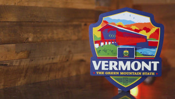 Vermont State Badge 3D Metal Wall Art