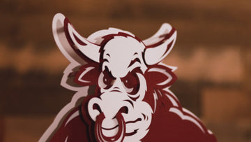 Indiana Hoosiers "1960's BISON" 3D Vintage Metal Wall Art