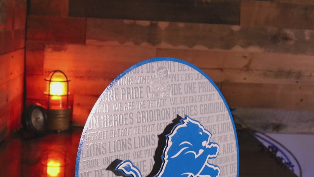 Detroit Lions CRAFT SERIES 3D Embossed Metal Wall Art