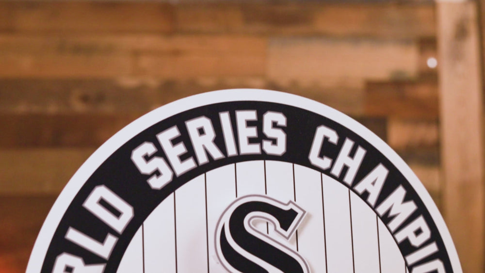 Chicago White Sox DYNASTY - World Series  Wins w/ Replaceable Icon Plate 3D Vintage Metal Wall Art