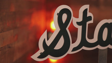 Michigan State Spartans VAULT cursive "STATE" 3D Metal Wall Art