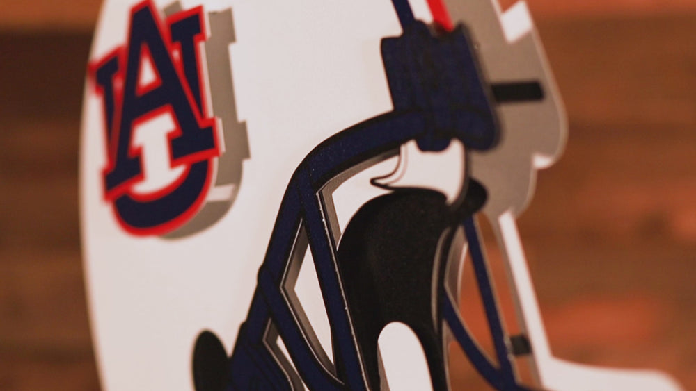 Auburn Tigers BLITZ COLLECTION - 8 LAYER 3D Metal Wall Art