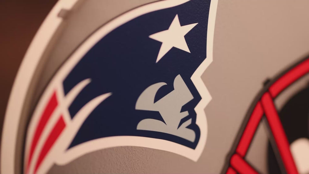 New England Patriots BLITZ Collection - 8 Layer Helmet 3D Vintage Metal Wall Art