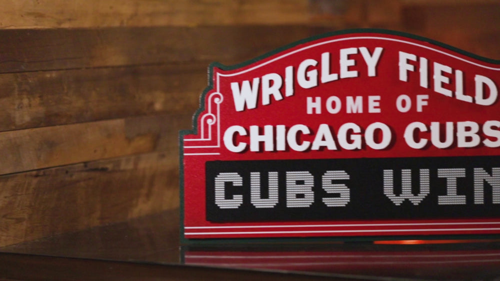 Chicago Cubs Wrigley Field Marquee Metal Wall Art