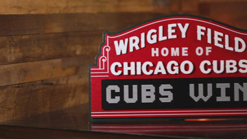 Chicago Cubs Wrigley Field Marquee Metal Wall Art