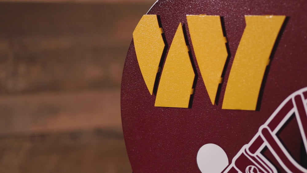 Washington Commanders BLITZ Collection - 8 Layer Helmet 3D Vintage Metal Wall Art