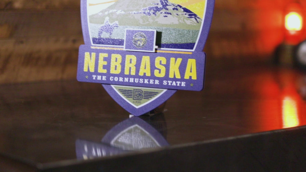 Nebraska State Badge 3D Metal Wall Art