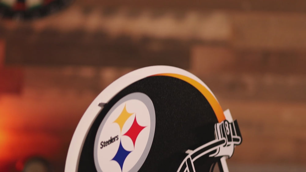 Pittsburgh Steelers BLITZ Collection - 8 Layer Helmet 3D Vintage Metal Wall Art
