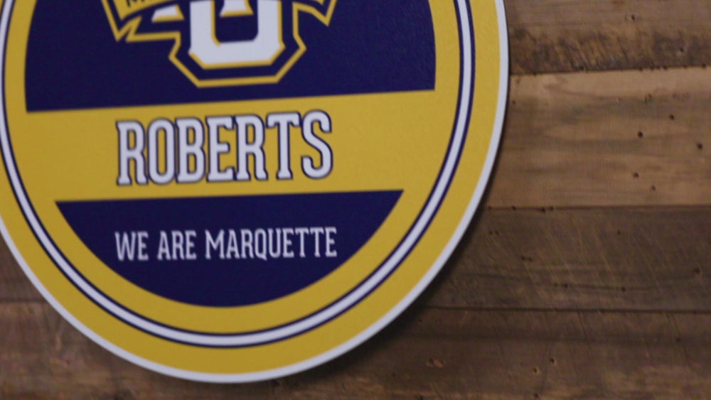 Marquette University Personalized Monogram Metal Art