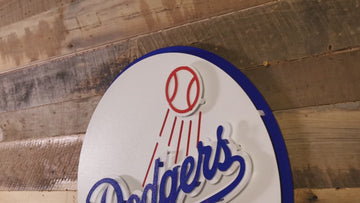 Los Angeles Dodgers Crest 3D Metal Artwork