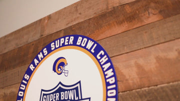 VARSITY Collection- Single Layer Los Angeles Rams Super Bowl XXXIV Metal Wall Art