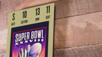 New England Patriots Super Bowl XXXVIII Ticket Stub Single Layer Metal Wall Art