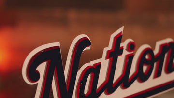 Washington Nationals 3 Layer "Nationals" Script 3D Metal Wall Art
