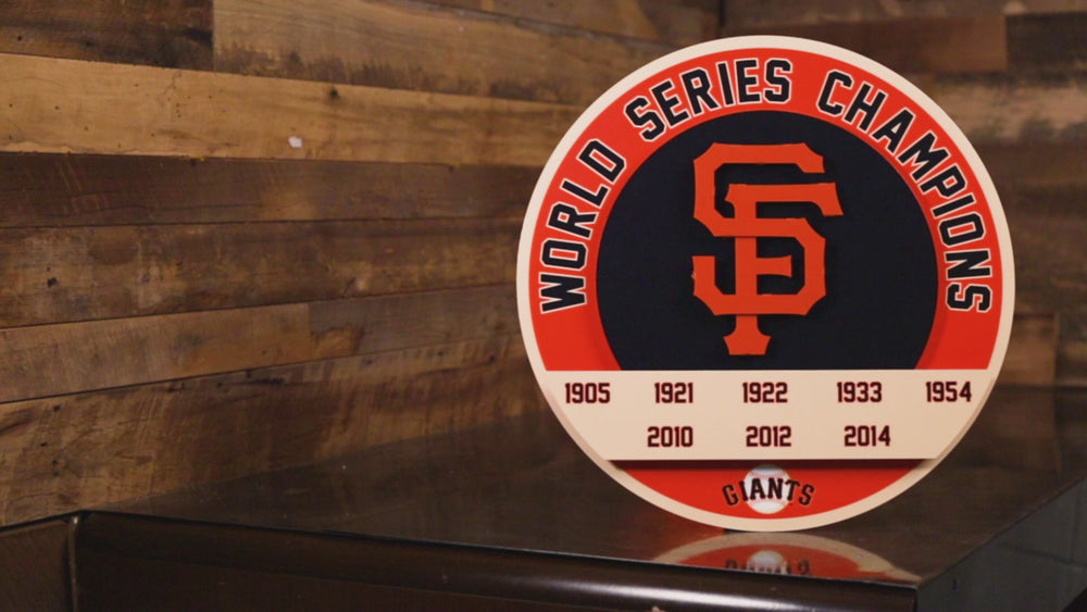 San Francisco Giants DYNASTY - World Series  Wins w/ Replaceable Icon Plate 3D Vintage Metal Wall Art