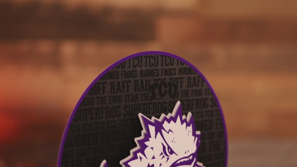 TCU Texas Christian "Horned Frog" CRAFT SERIES 3D Embossed Metal Wall Art