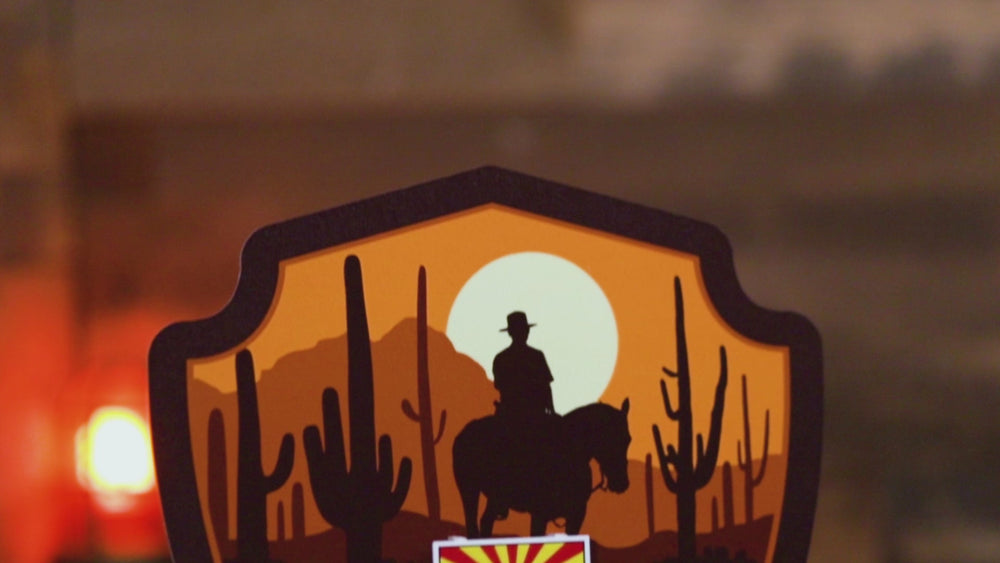 Saguaro National Park Badge 3D Metal Wall Art