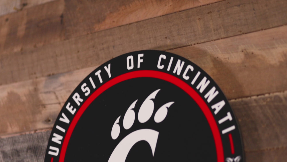 VARSITY Collection- SINGLE Layer Cincinnati Bearcats Metal Wall Art