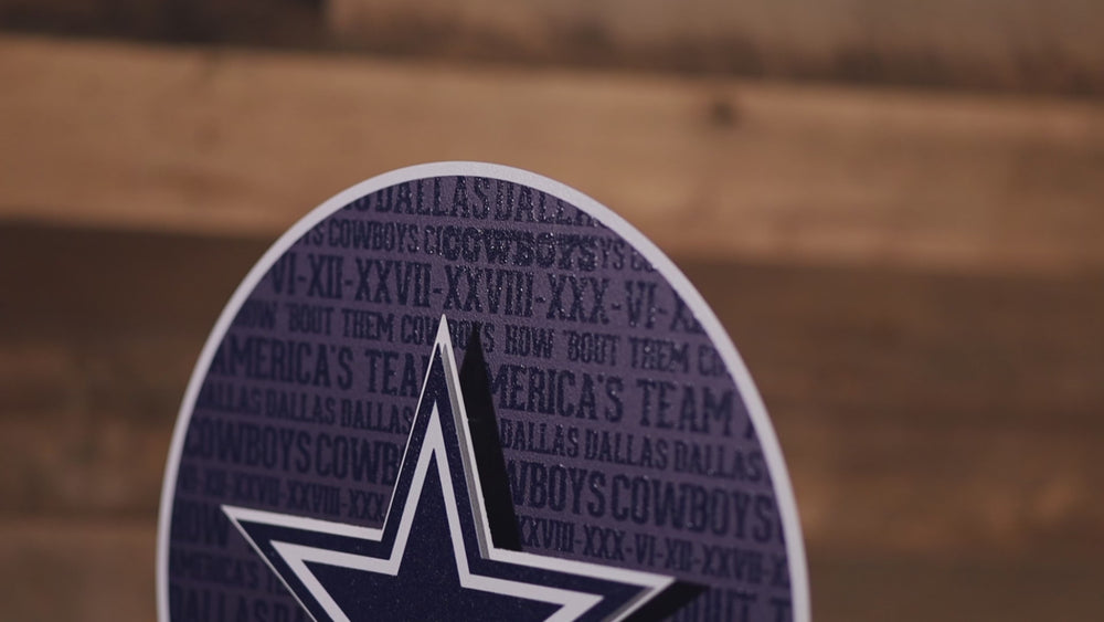 Dallas Cowboys CRAFT SERIES 3D Embossed Metal Wall Art